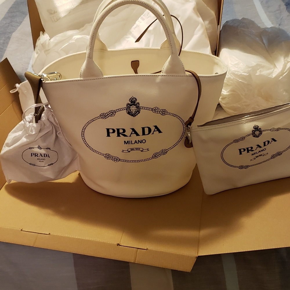 Authentic brand new Prada Canapa shopping tote